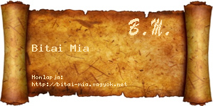 Bitai Mia névjegykártya